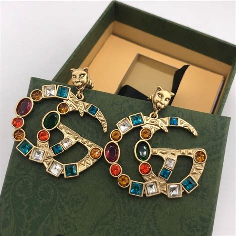 big earrings gucci|authentic Gucci earrings.